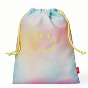 Pastel Smiley Drawstring Makeup Bag Positivity